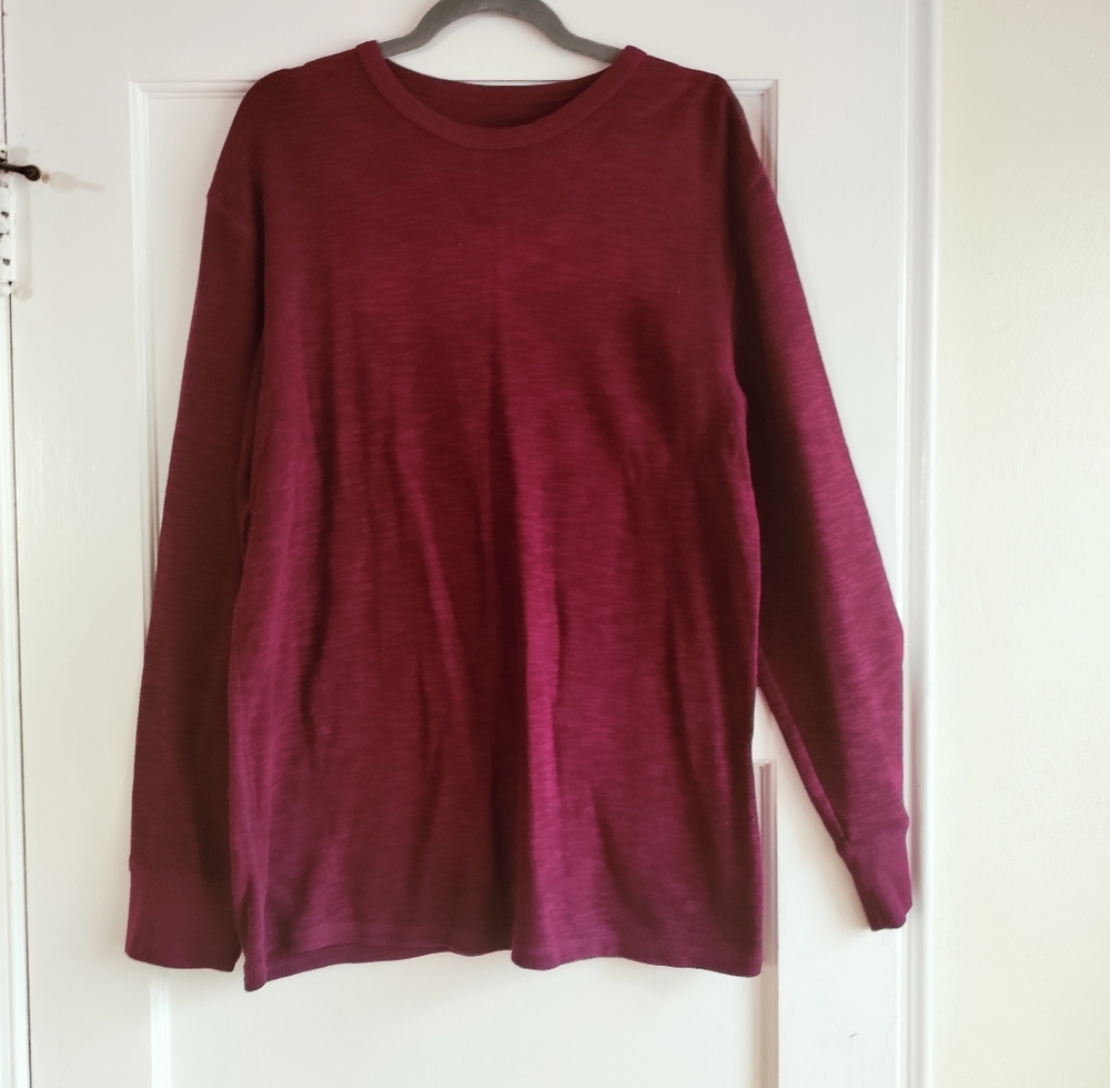 ✨ 4/$15 Merona Men's Burgundy Long Sleeve Shirt